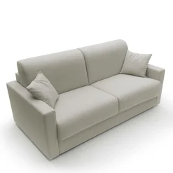 Canapé convertible tissu recyclé déhoussable Aubin - Lin - Grand 3 places