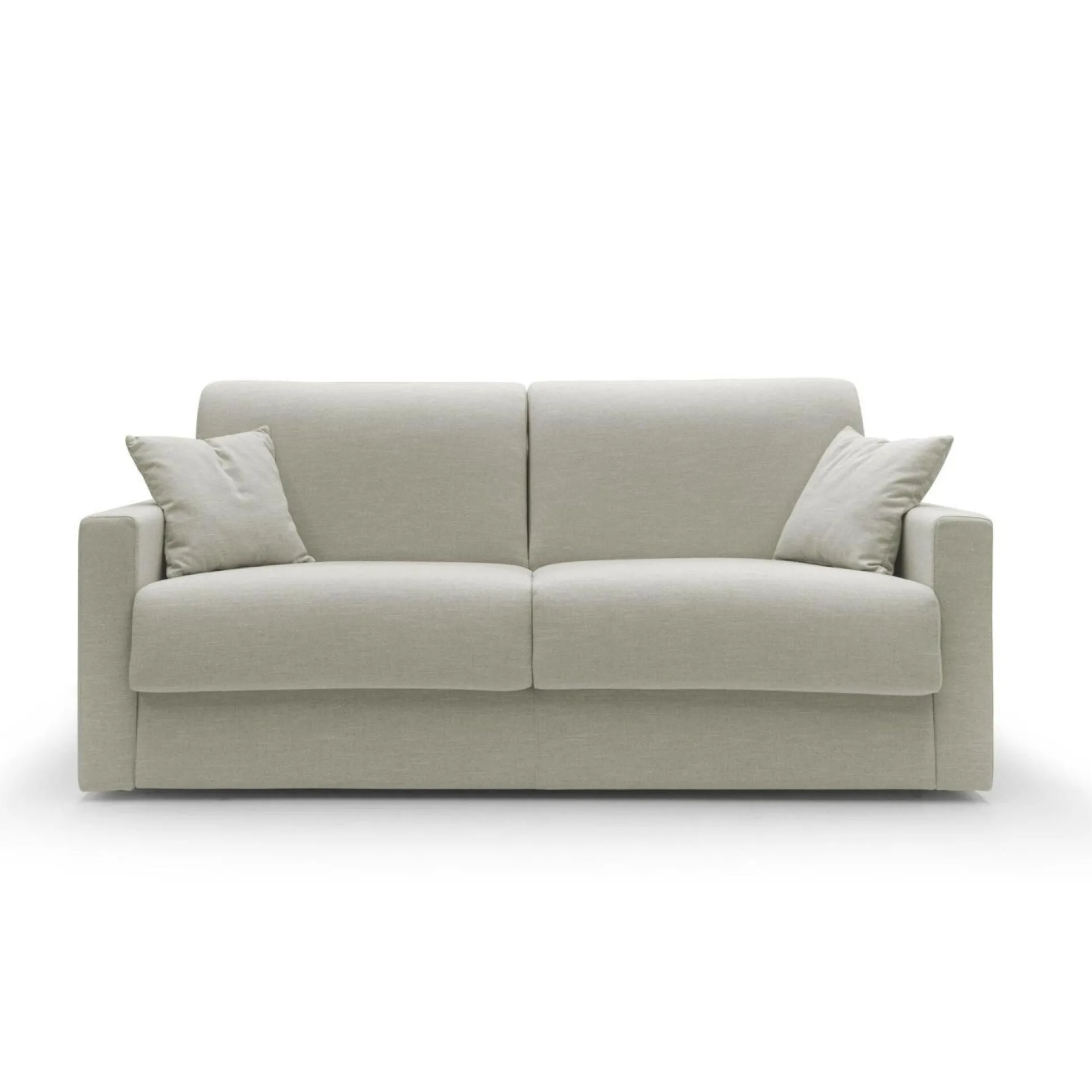 Canapé convertible tissu recyclé déhoussable Aubin - Lin - Grand 2 places