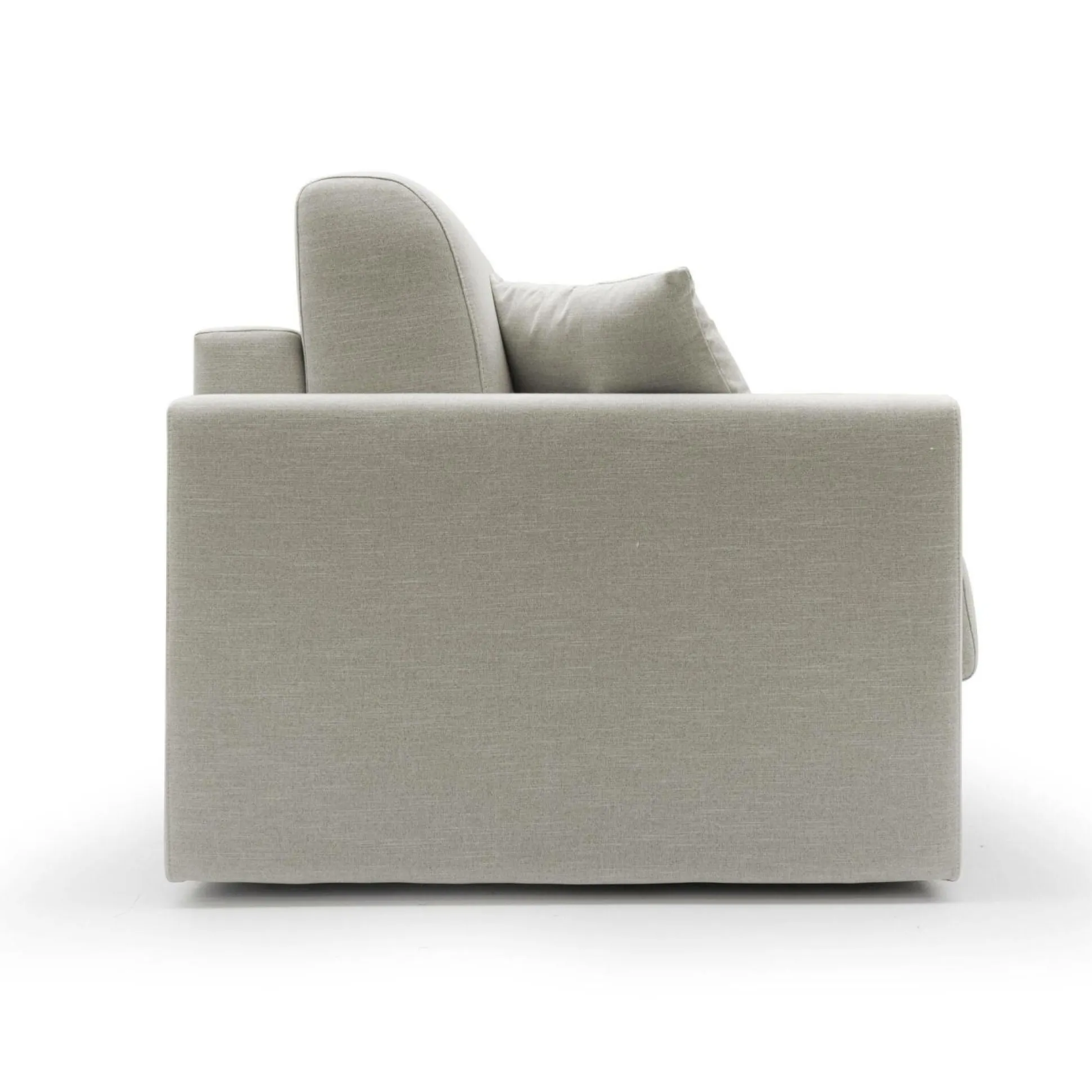 Canapé convertible tissu recyclé déhoussable Aubin - Lin - Grand 2 places