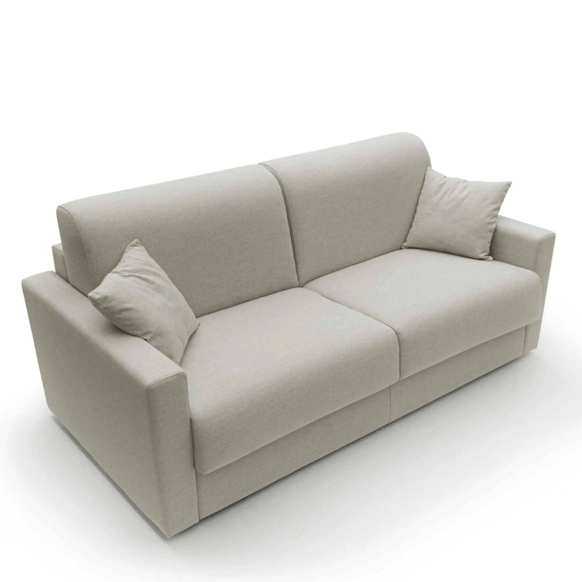 Canapé convertible tissu recyclé déhoussable Aubin - Lin - Grand 2 places