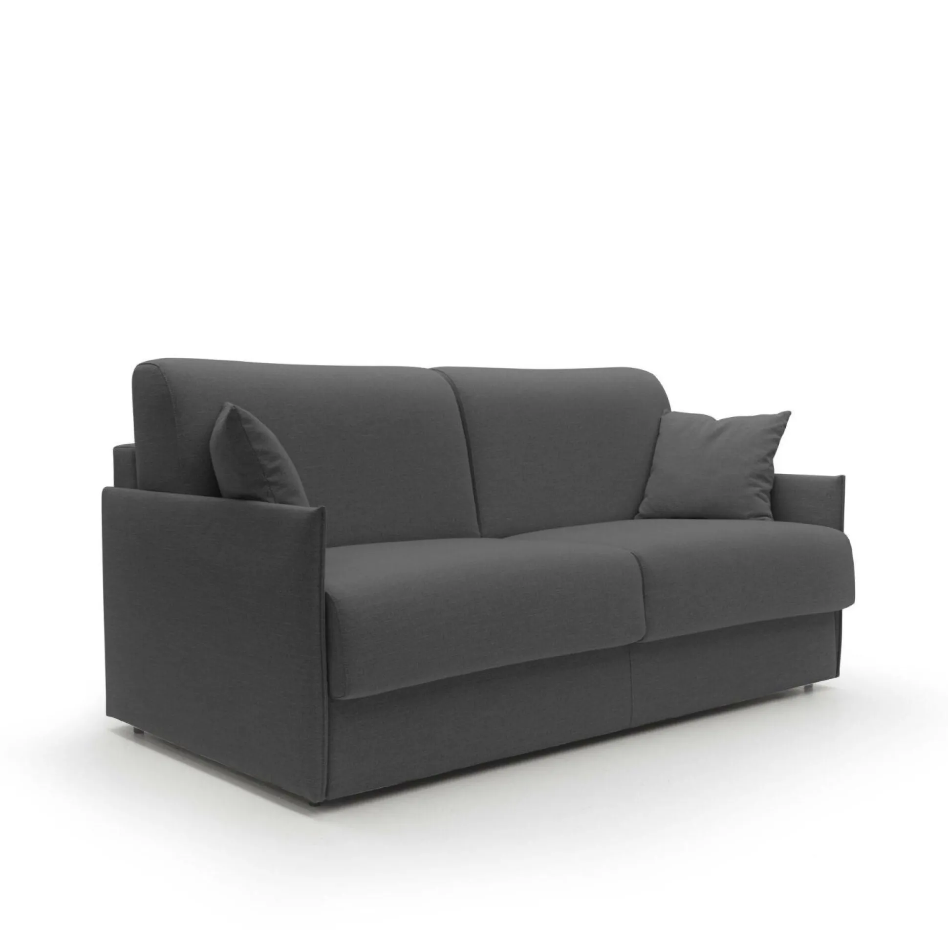 Canapé convertible tissu recyclé déhoussable Arthur - Anthracite - 3 places