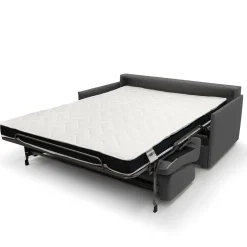 Canapé convertible tissu recyclé déhoussable Arthur - Anthracite - 3 places