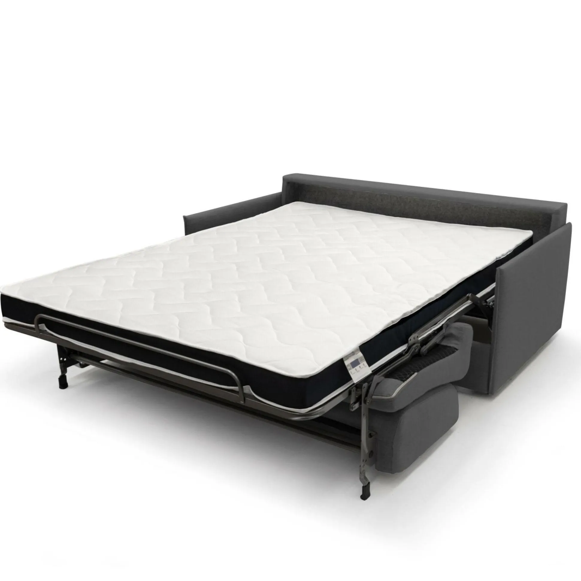 Canapé convertible tissu recyclé déhoussable Arthur - Anthracite - 3 places
