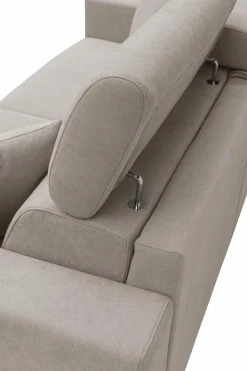 Canapé convertible tissu recyclé déhoussable Alden - Lin - 3 places