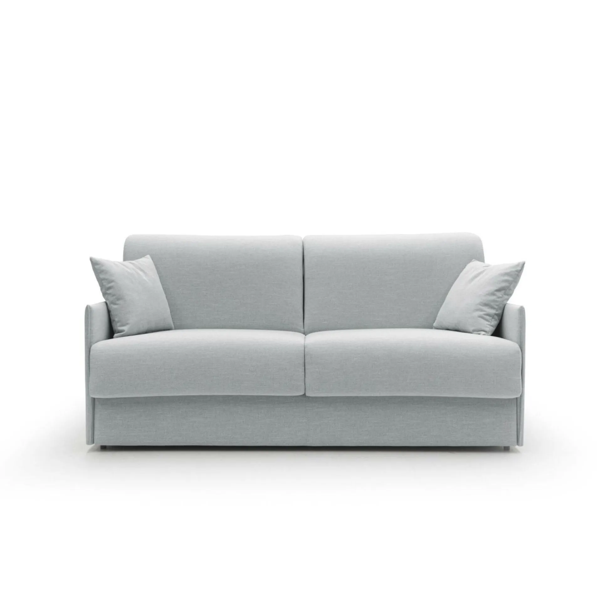 Canapé convertible tissu recyclé déhoussable Arthur - Gris Clair - Grand 2 places