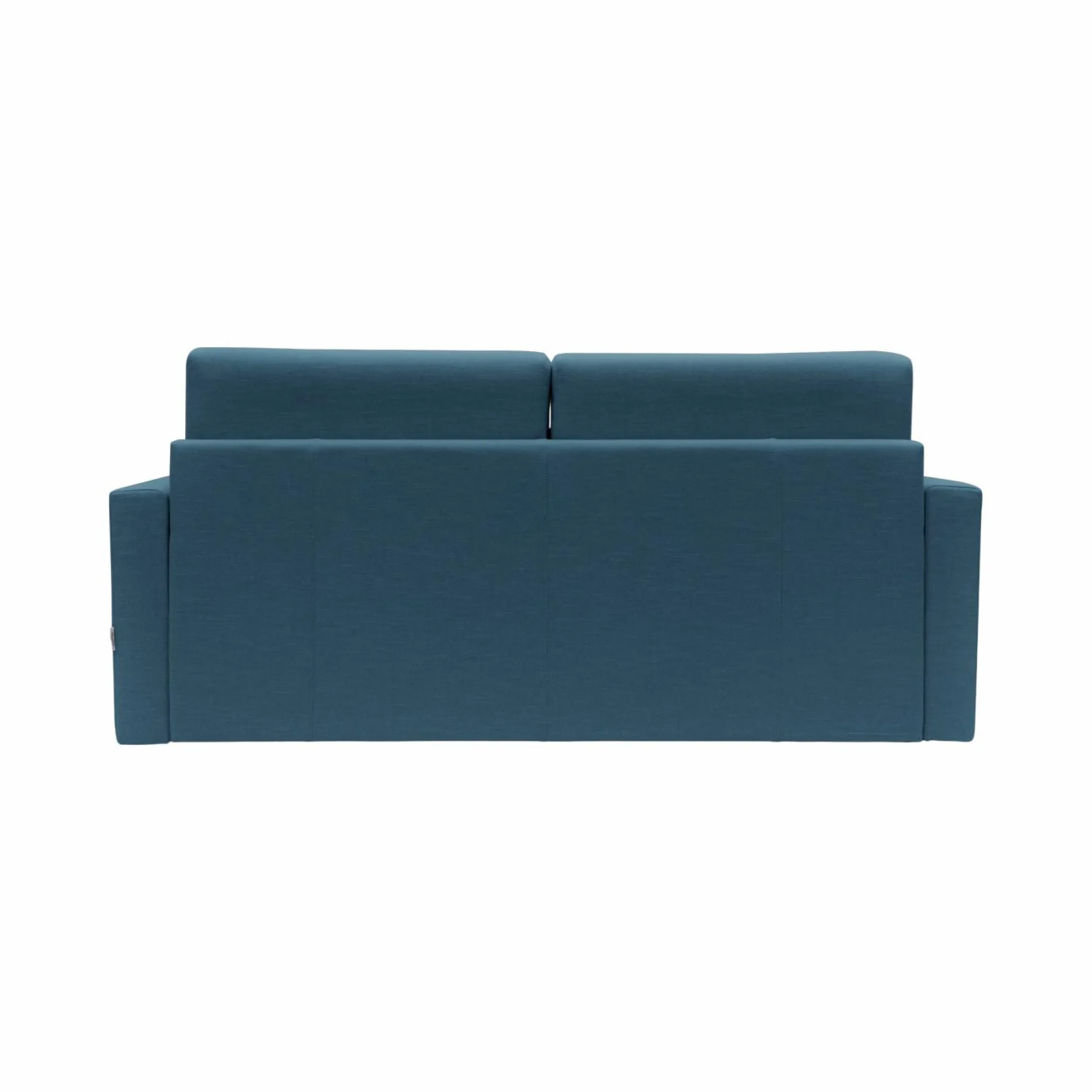 Canapé convertible tissu recyclé déhoussable Aubin - Bleu Canard - Grand 2 places