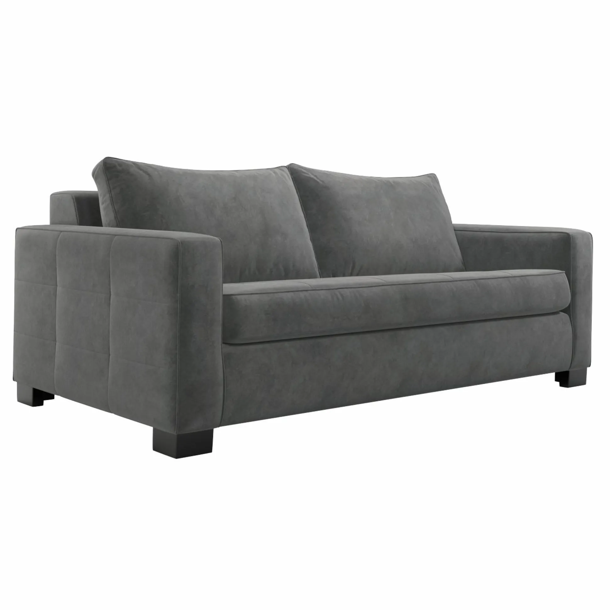 Canapé convertible velours Octave - Gris Clair