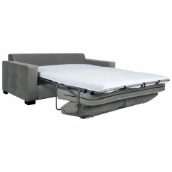 Canapé convertible velours Octave - Gris Clair