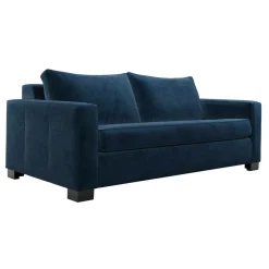 Canapé convertible velours Octave - Bleu