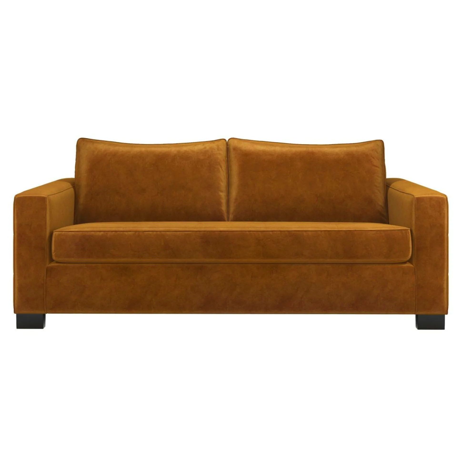 Canapé convertible velours Octave - Jaune Mordoré