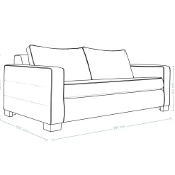 Canapé convertible velours Octave - Jaune Mordoré