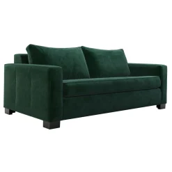 Canapé convertible velours Octave - Vert Emeraude