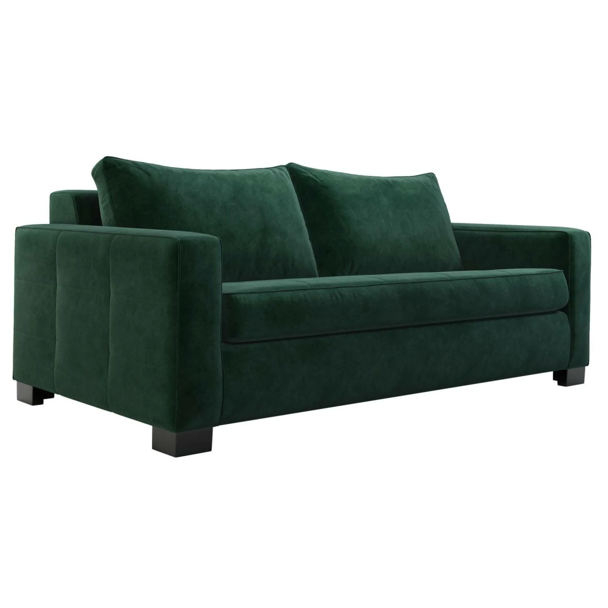 Canapé convertible velours Octave - Vert Emeraude