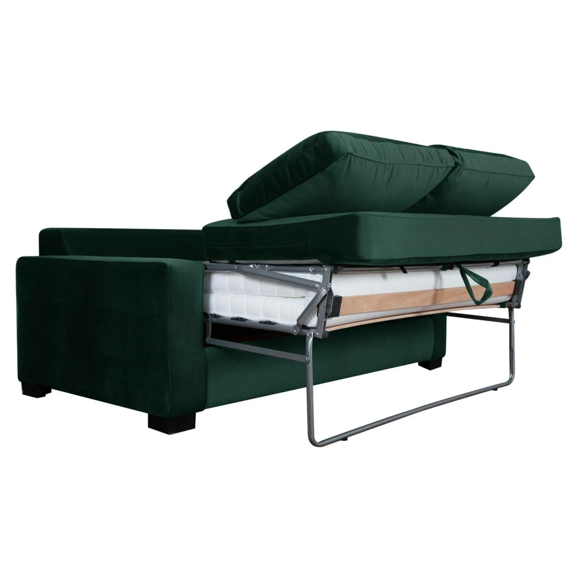 Canapé convertible velours Octave - Vert Emeraude