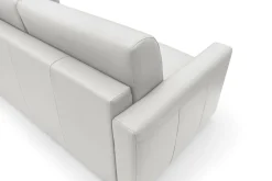 Canapé cuir Aubin - Blanc - Grand 3 places