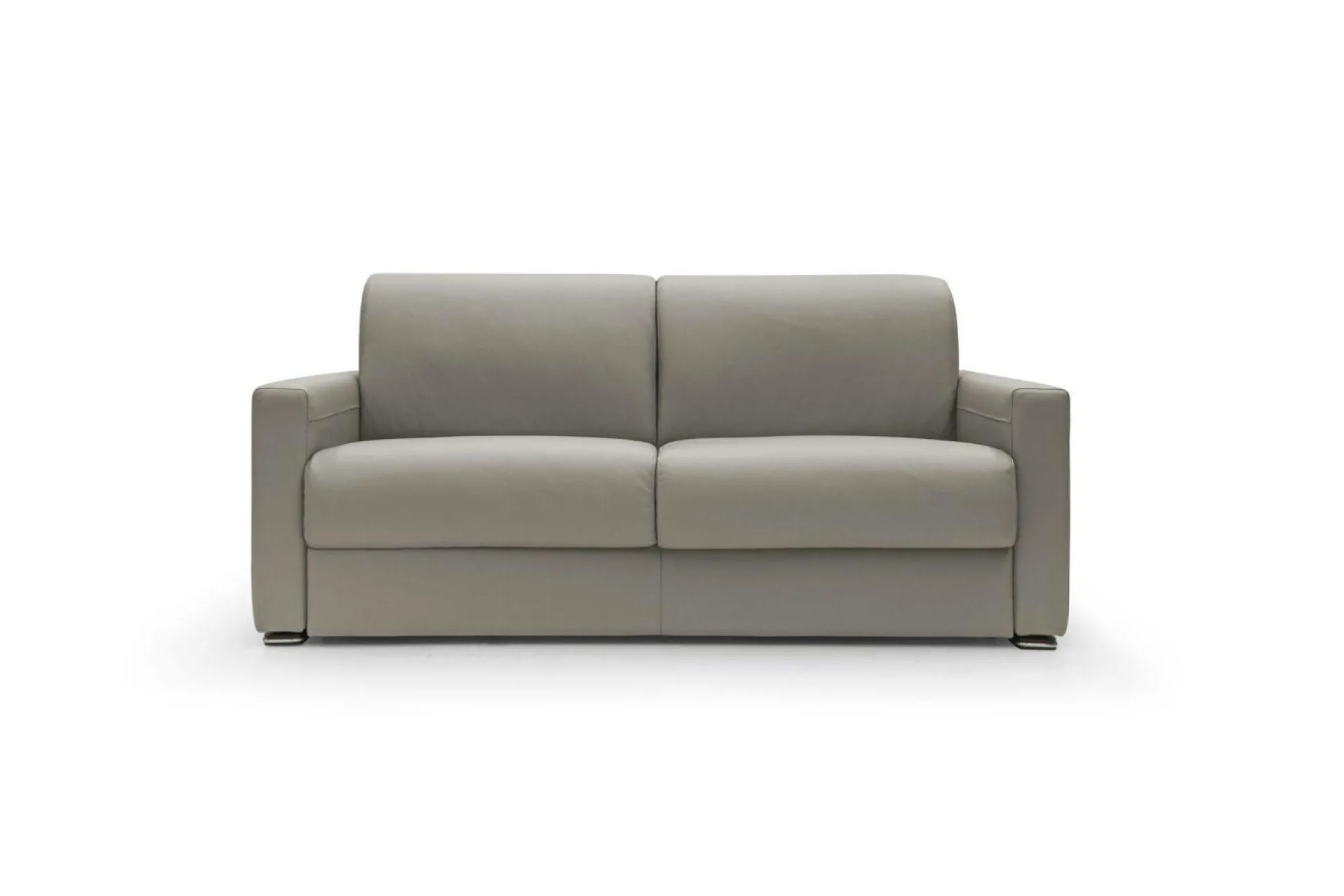 Canapé cuir Aubin - Cappuccino - Grand 3 places