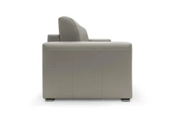 Canapé cuir Aubin - Cappuccino - Grand 3 places