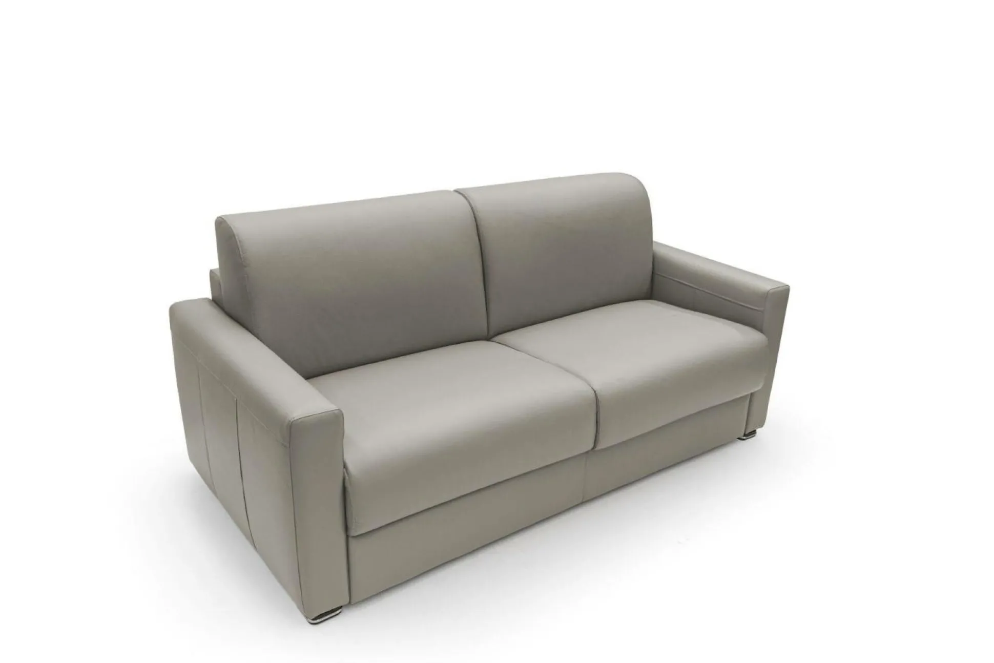 Canapé cuir Aubin - Cappuccino - Grand 3 places