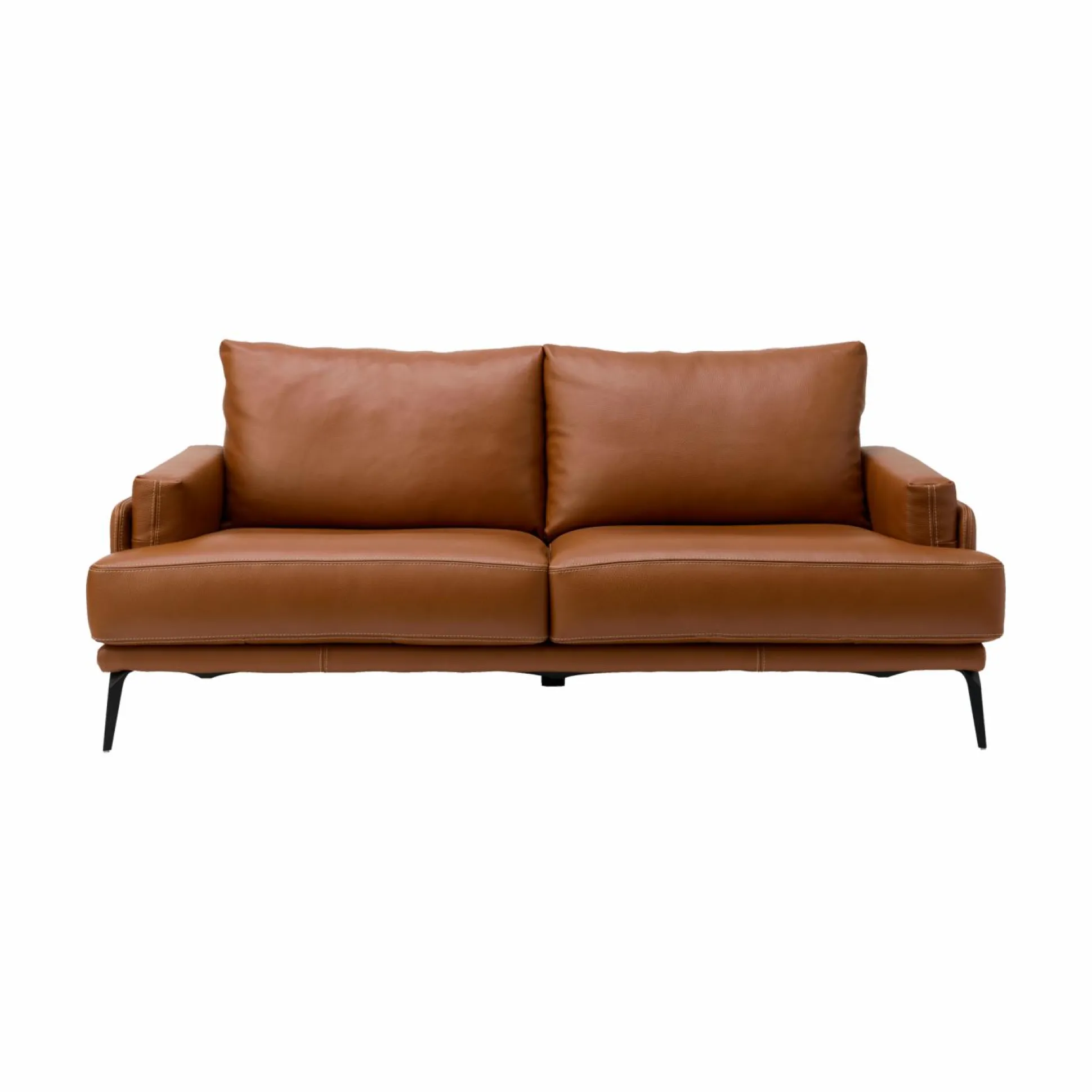 Canapé cuir Basile - Cognac - 3 places