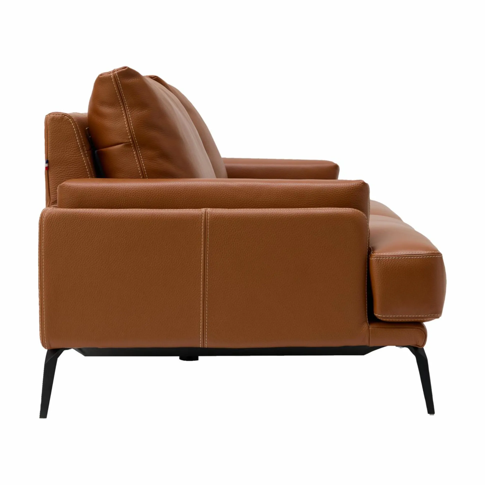 Canapé cuir Basile - Cognac - 3 places