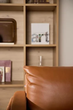 Canapé cuir Basile - Cognac - 3 places