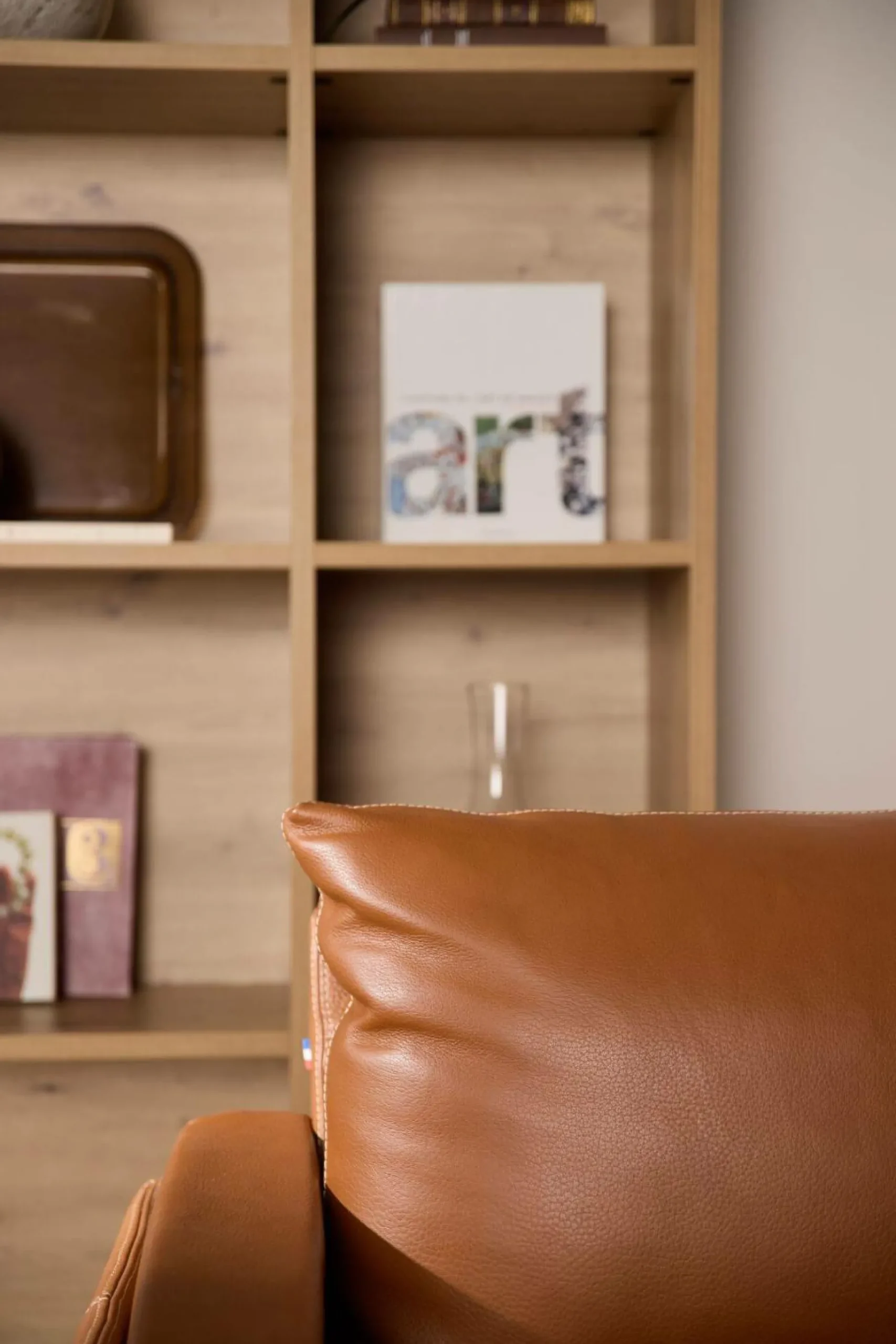 Canapé cuir Basile - Cognac - 3 places