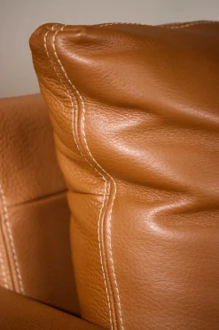 Canapé cuir Basile - Cognac - 3 places