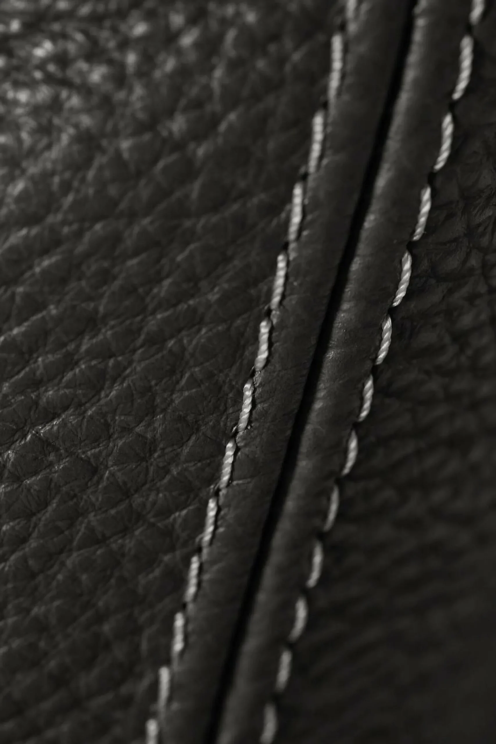 Canapé cuir Basile - Noir - Grand 3 places