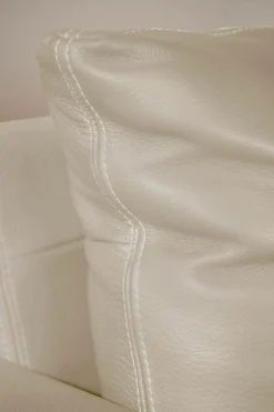 Canapé cuir Basile - Sable - Grand 3 places