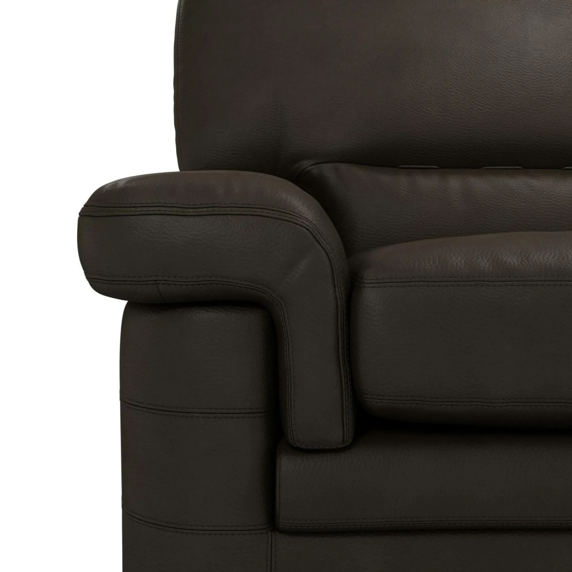 Canapé cuir Melbourne - Moka - 2 places