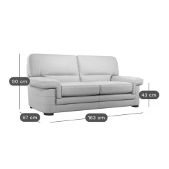 Canapé cuir Melbourne - Moka - 2 places