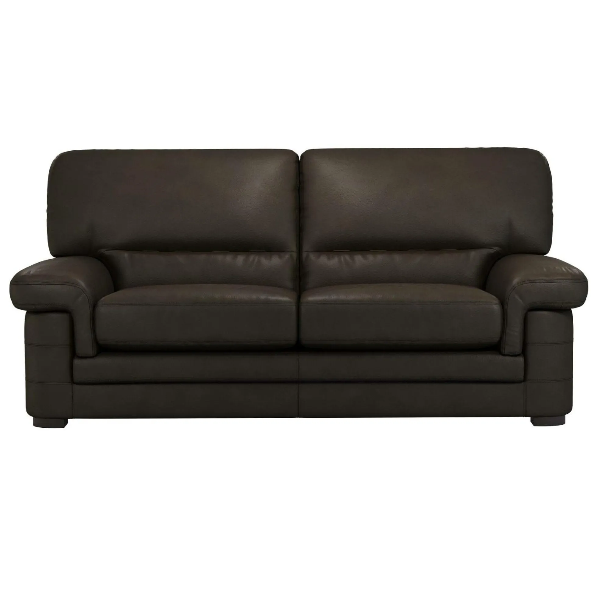 Canapé cuir Melbourne - Moka - 3 places