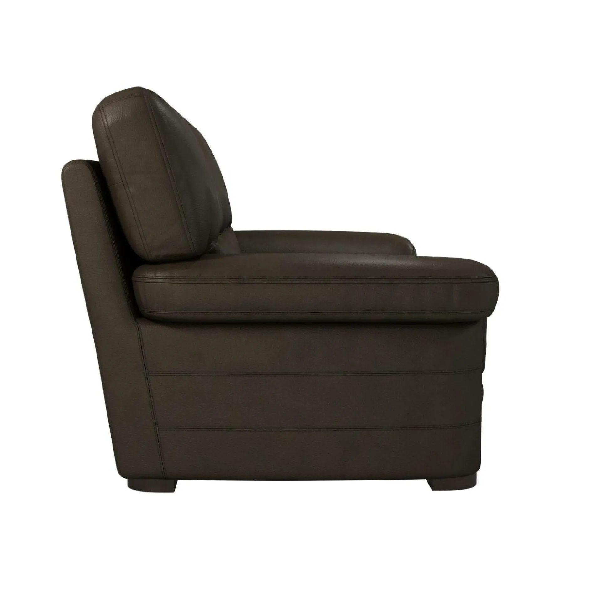 Canapé cuir Melbourne - Moka - 3 places