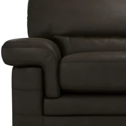 Canapé cuir Melbourne - Moka - 3 places