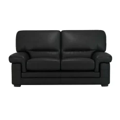 Canapé cuir Melbourne - Noir - 2 places
