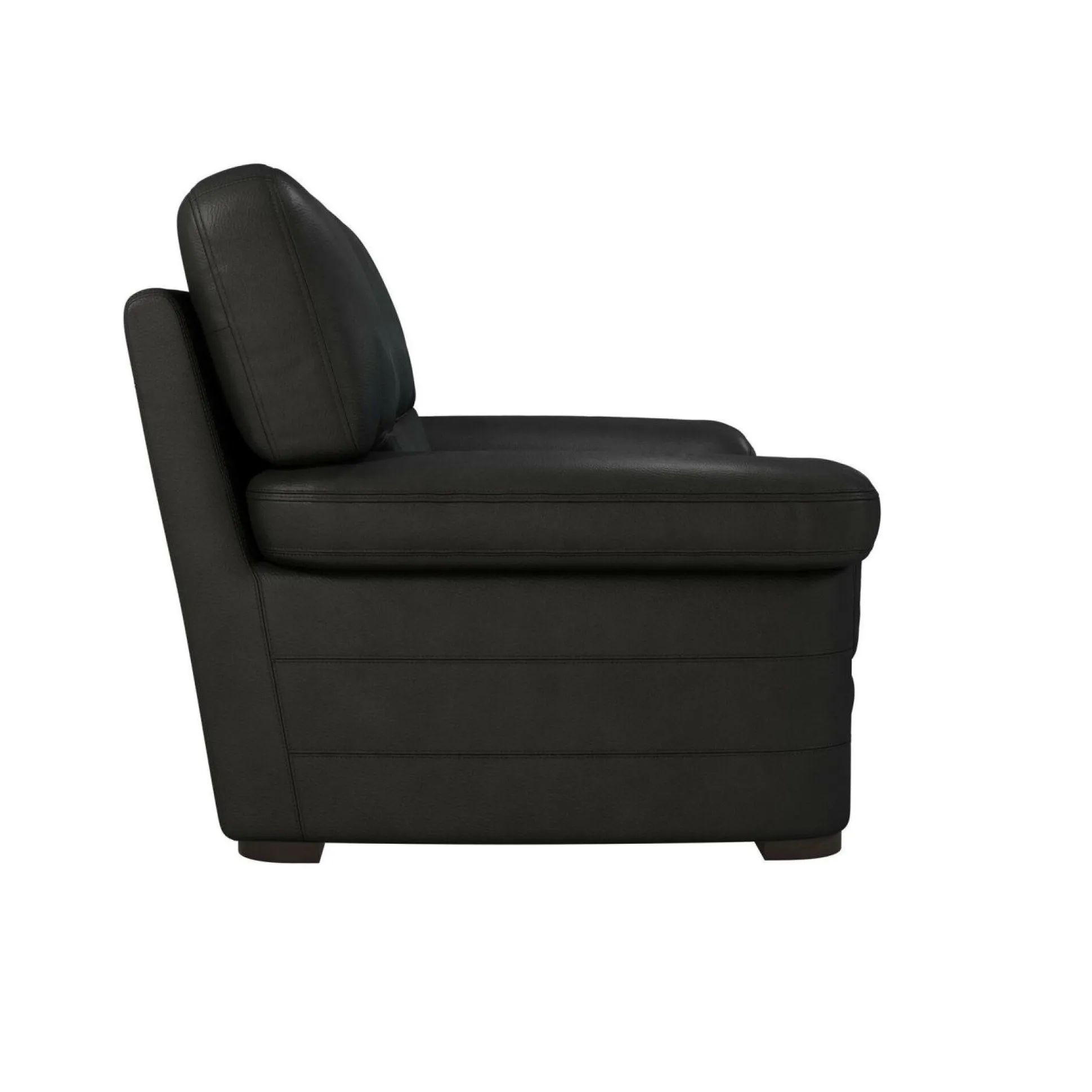 Canapé cuir Melbourne - Noir - 2 places