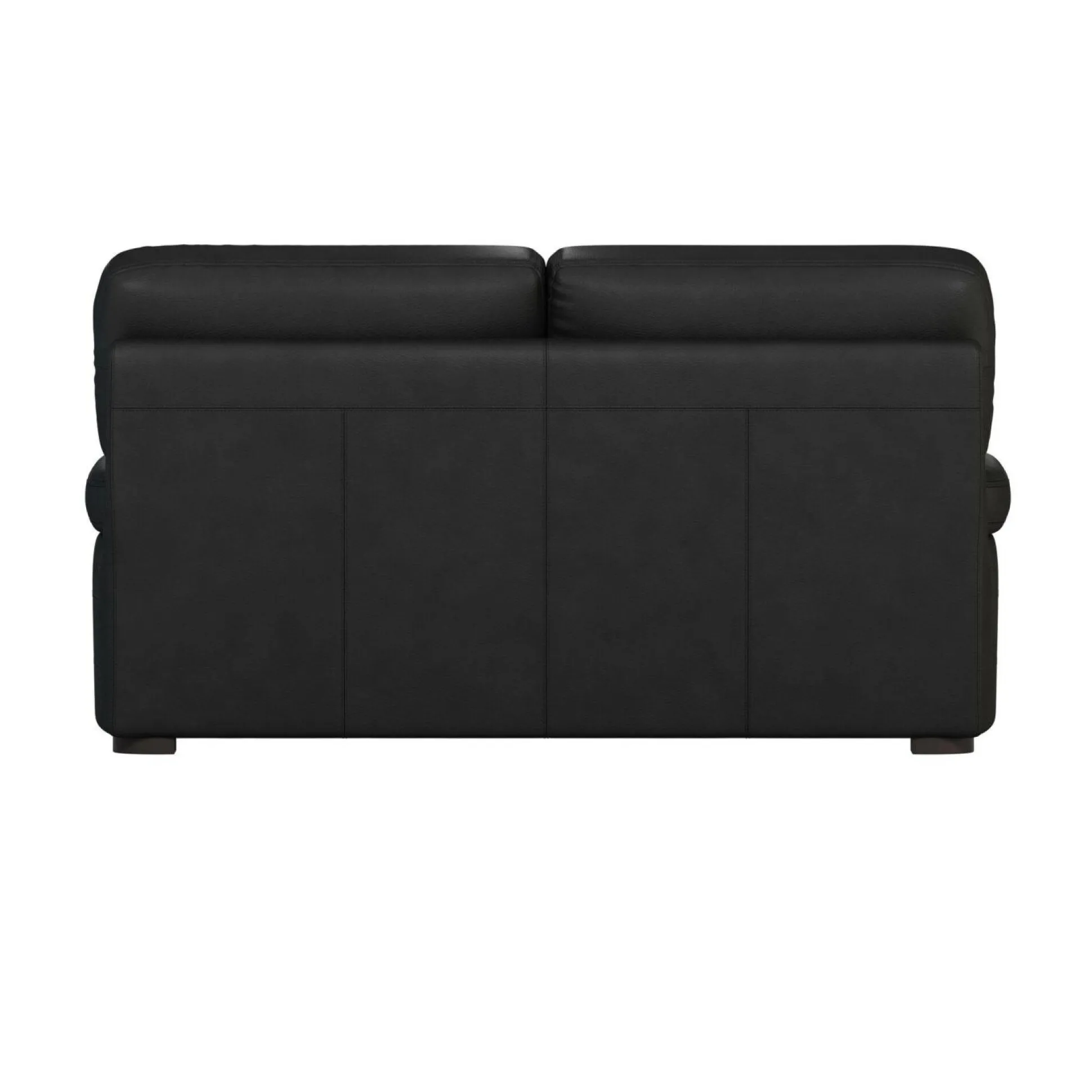 Canapé cuir Melbourne - Noir - 2 places