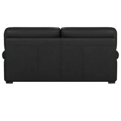 Canapé cuir Melbourne - Noir - 3 places