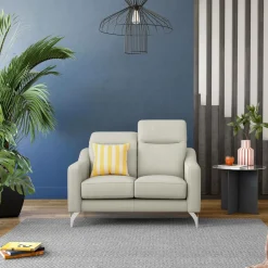 Canapé cuir têtières relevables Ben - Lune - 2 places