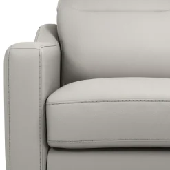 Canapé cuir têtières relevables Ben - Blanc - Grand 2 places