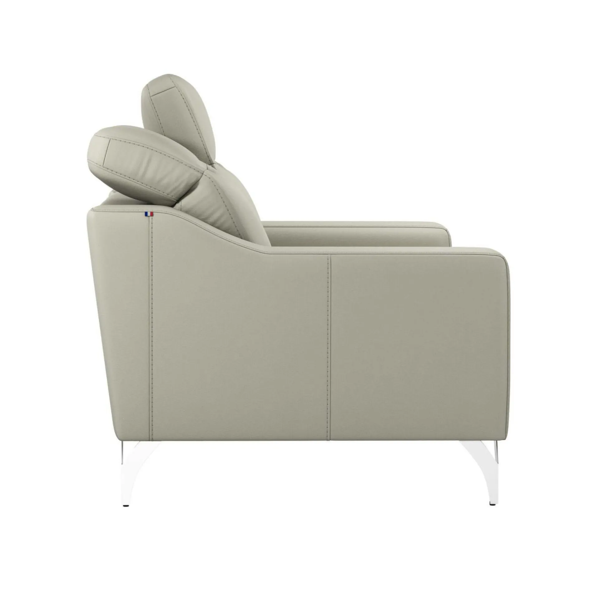 Canapé cuir têtières relevables Ben - Lune - Grand 2 places