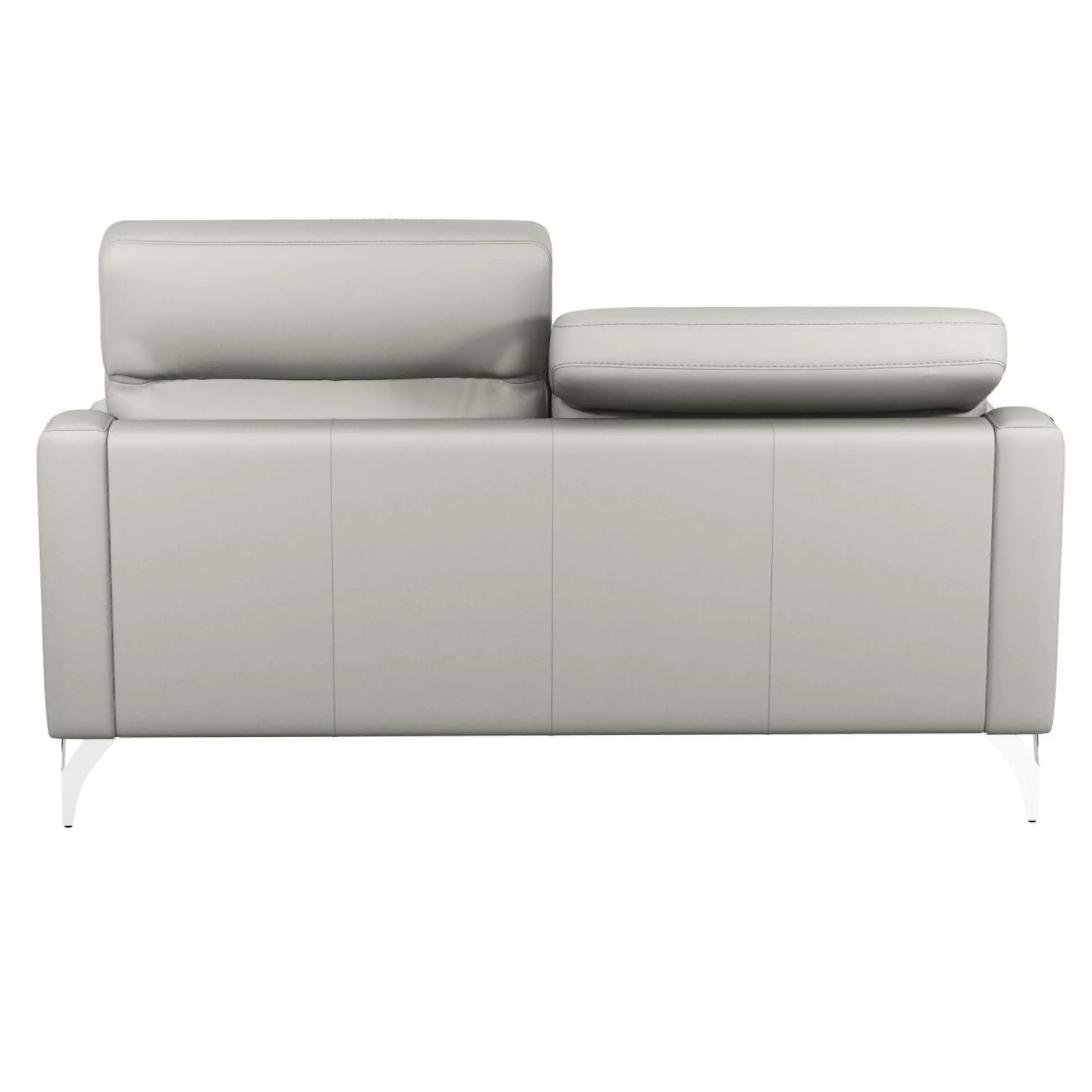 Canapé cuir têtières relevables Ben - Blanc - 3 places