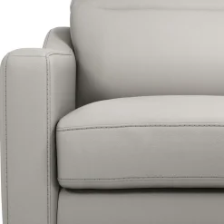 Canapé cuir têtières relevables Ben - Blanc - 3 places