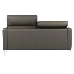 Canapé cuir têtières relevables Ben - Ardoise - 3 places