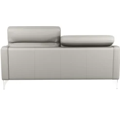 Canapé cuir têtières relevables Ben - Blanc - Grand 3 places