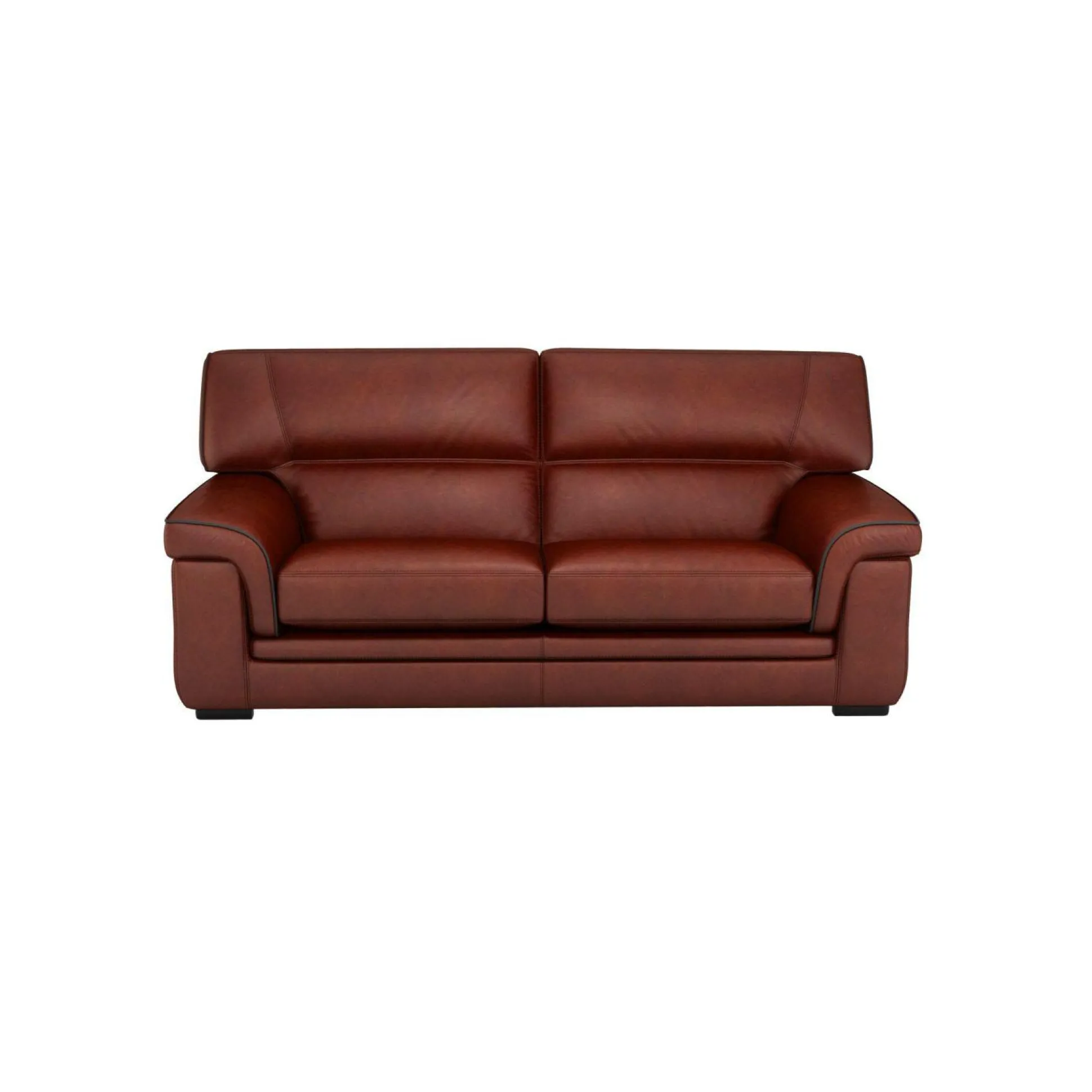Canapé cuir Valentina - Brandy - 3 places