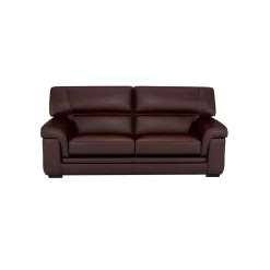 Canapé cuir Valentina - Marron Foncé - 3 places