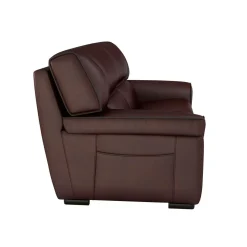 Canapé cuir Valentina - Marron Foncé - 3 places