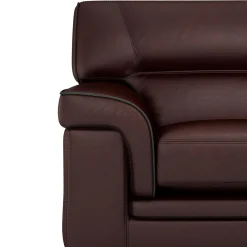 Canapé cuir Valentina - Marron Foncé - 3 places