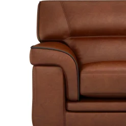 Canapé cuir Valentina - Whisky - 3 places